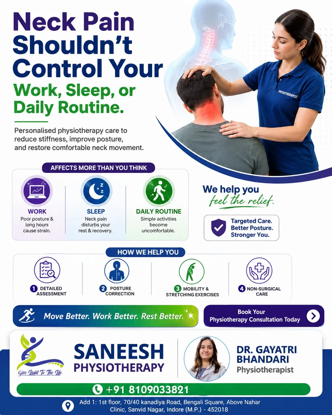 Neck Pain Physiotherapy Treatment in Indore 
